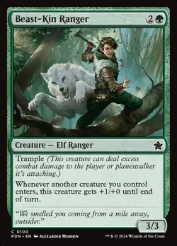 Beast-Kin Ranger | #100 | FDN | MTG | Foil | Mint - Image 1