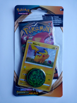 2x Blister Packs Pokemon SWSH Darkness Ablaze Pikachu & Hatenna Promo - Sealed - Image 1