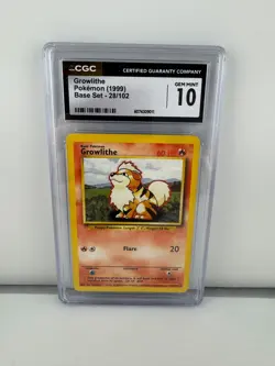 Growlithe 1999 Base Set Pokemon CGC 10 - Image 1