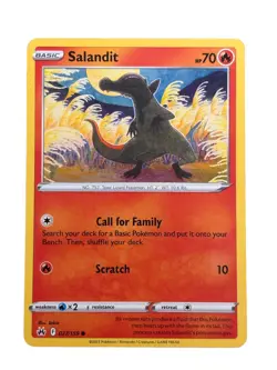 New: 2023 Pokemon TCG Salandit 027 Crown Zenith Regular Common - Image 1
