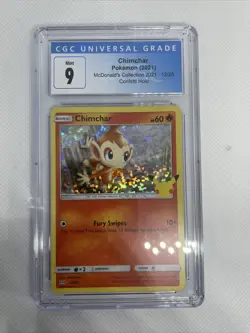 Chimchar Mint 9 McDonald's Collection 2021 12/25 Confetti Holo Pokemon CGC Grade - Image 1