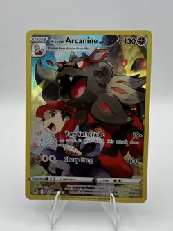 Pokemon TCG Hisuian Arcanine TG08/TG30 Lost Origin Full Art Ultra Rare Holo - Image 1