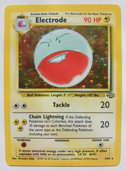 Electrode Pokemon Card Holo WOTC 2/64 Jungle Set Rare Vintage 1999 Original LP - Image 1