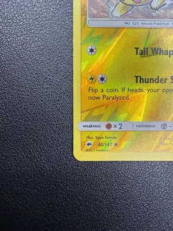 Pikachu 40/147 Sm-Burning Shadows Reverse Holo - Pokemon TCG - NM - Image 5