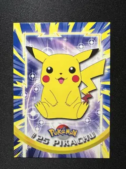 Pikachu #25 Pokemon Topps TV Animation Edition Vintage 1999 Blue Label Mint - Image 1