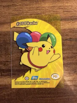 2000 Topps Pokemon Pikachu #PC1 #25 TV Animation Clear Card NM - Image 2