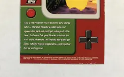 Pokemon Topps TV2 #25 Pikachu Card Holo Foil Textured LP TV Animation Black Logo - Image 5