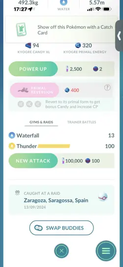 Pokemon Go Legendary Shiny Kyogre - Image 2