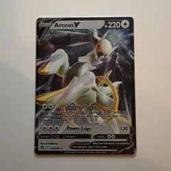 Pokemon Arceus V (Metal) 122/172 Brilliant Stars Ultra Rare Holo Metal Promo - Image 1