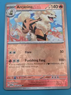 Pokemon Arcanine #028/182 Destined Rivals Reverse Holo NM - Image 1