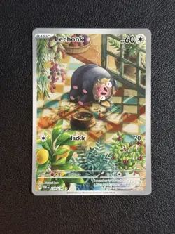 Lechonk 209/197 Illustration Rare Pokemon TCG Scarlet&Violet Obsidian Flames NM - Image 1