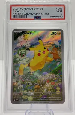 Pokemon Pikachu Paldea Adventure Chest Promo SVP EN 088 PSA 9 Mint - Image 1