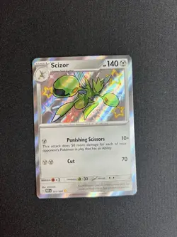 Pokemon TCG Scizor 191/091 Baby Shiny Paldean Fates Scarlet & Violet LP - Image 1