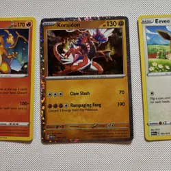 McDonald's Promo 2024 Pokemon Card 001/015 Charizard Eevee 013 Koraidon 008 Holo - Image 3