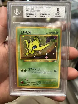 2000 Pokemon Japanese Neo Premium File #3 Celebi 251 Holo BGS 8 Promo - Image 1