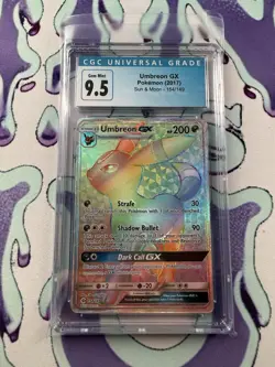 Umbreon GX Secret Rainbow Rare 154 Pokemon Sun & Moon Base Set CGC 10 GEM MINT - Image 1