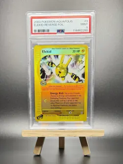 2003 POKEMON ELEKID REVERSE REV HOLO FOIL #9 E-SERIES AQUAPOLIS PSA 9 WOTC - Image 1