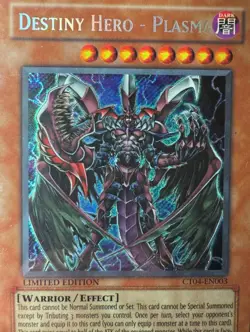 Yugioh - Destiny HERO Plasma CT04-EN003 Secret Rare Limited Edition - moderate - Image 1
