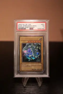 PSA 5 EX- Blue-Eyes White Dragon JMP-001 Shonen Jump Promo Ultra Rare YuGiOh - Image 1