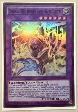 MZMU-EN029 Elemental HERO Thunder Giant - Voltic Thunder Super Rare 1st YuGiOh - Image 1
