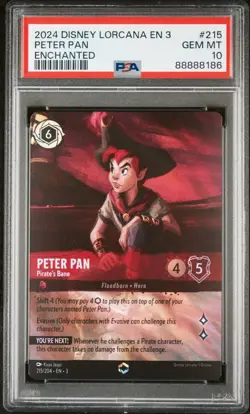 2024 Disney Lorcana - Into The Inklands - Peter Pan Enchanted #215 PSA 10 - Image 1