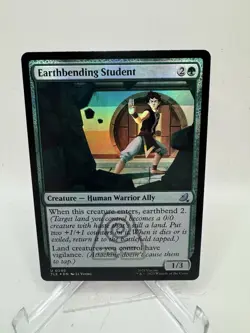 MTG Earthbending Student (249/319) Avatar The Last Airbender Eternal NM FOIL - Image 1
