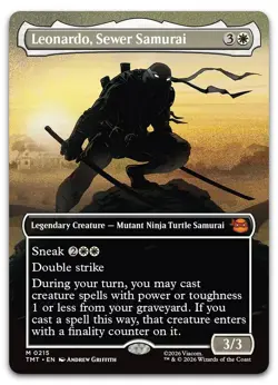 Leonardo, Sewer Samurai (Borderless) #215 (NM) TMT Magic MTG - Image 1