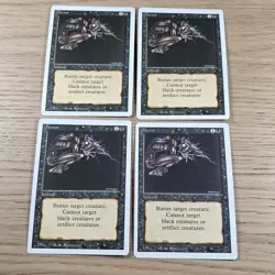 Terror Revised x4 Playset Magic the Gathering MTG TCG Card LP/NM - Image 1