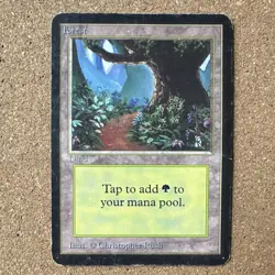 Forest, Alpha Edition, Land, Regular, Magic the Gathering, Christopher Rush - Image 1