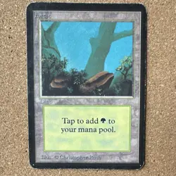 Forest, Alpha Edition, Land, Magic the Gathering, Christopher Rush - Image 1