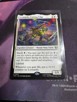 Leonardo, Cutting Edge Regular Teenage Mutant Ninja Turtles NM MTG - Image 1