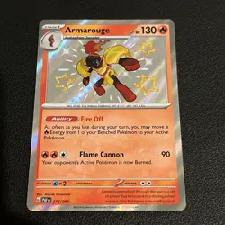 Pokemon TCG Armarouge Scarlet & Violet Paldean Fates Card 115/091 Baby Shiny - Image 1