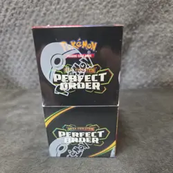 2x Pokemon TCG Perfect Order Half Booster Box 18 Packs 1 unselaed 1 sealed - Image 1