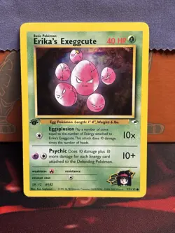 1st Edition Erika's Exeggcute 77/132 Gym Heroes Non Holo Common Pokemon TCG - Image 1