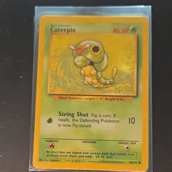 Pokemon TCG Caterpie 045/102 Base Set Basic 40HP Common Regular - Image 1