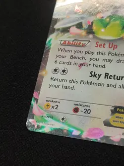 Pokemon Shaymin EX Holo Rare Roaring Skies 77/108 2015 Basic Card - Image 2