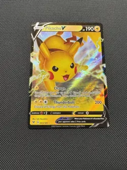 Pokemon TCG Pikachu V 043/185 SWSH04: Vivid Voltage Ultra Rare Near Mint - Image 2
