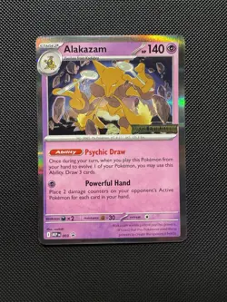 Pokemon TCG Alakazam (Prerelease) 003 MEP Mega Evolution Promo Stamped Near Mint - Image 1