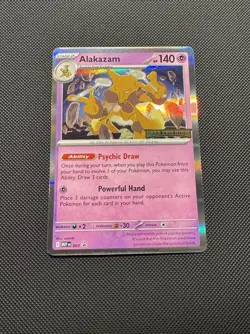 Pokemon TCG Alakazam (Prerelease) 003 MEP Mega Evolution Promo Stamped Near Mint - Image 2