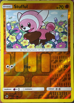 Pokemon - Stufful - Reverse Holo - 55/111 - CRIMSON INVASION - NM/M - Image 1