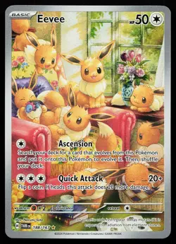Eevee 188/167 Holo Illustration Rare Twilight Masquerade Pokemon Card - Image 1