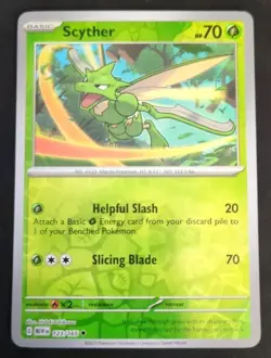 Scyther 123/165 UC 151 Pokemon Reverse Holo Near Mint - Image 1