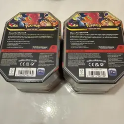 2 x Pokemon TCG Mega Charizard X Tin New Sealed Evolution Phantasmal Fast 📦 - Image 2