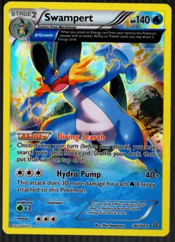 Swampert (Alpha) 36/160 XY - Primal Clash Reverse Holo Rare Pokemon TCG-LP - Image 1