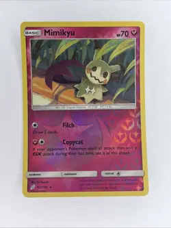 Mimikyu 112/181 NM Reverse Holo Discontinued Pink Fairy Team Up Pokemon Card! - Image 1