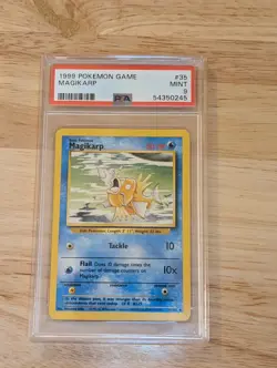 Magikarp 1999 Pokemon Game Unlimited Base Set 35 PSA 9 MINT - Image 1