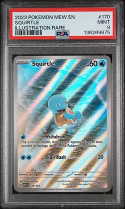 Pokemon 151 Squirtle Wartortle Blastoise PSA 9 & 8 Sequential Set ENGLISH - Image 2