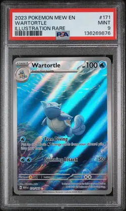 Pokemon 151 Squirtle Wartortle Blastoise PSA 9 & 8 Sequential Set ENGLISH - Image 4