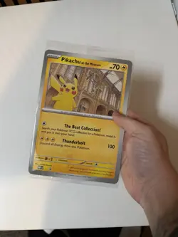 Pikachu⚡at the Natural History Museum Pokemon Sealed JUMBO Promo Card - Image 2