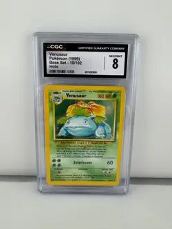 Venusaur Holo 1999 Base Set Pokemon CGC 8 - Image 1